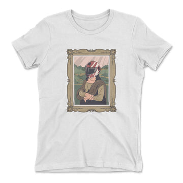 Monalisa Helmet Womens T-Shirt in White color